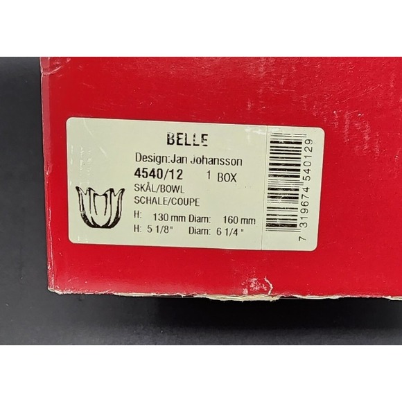 Vtg Orrefors Sweden Belle Tulip Crystal Bowl/Candy/Nut Dish 5"Tall Signed - Picture 10 of 11